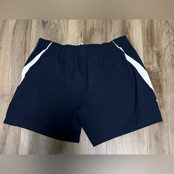 Women's Blue With White Reebok Drawstring Athletic Shorts - Picture 3 of 3